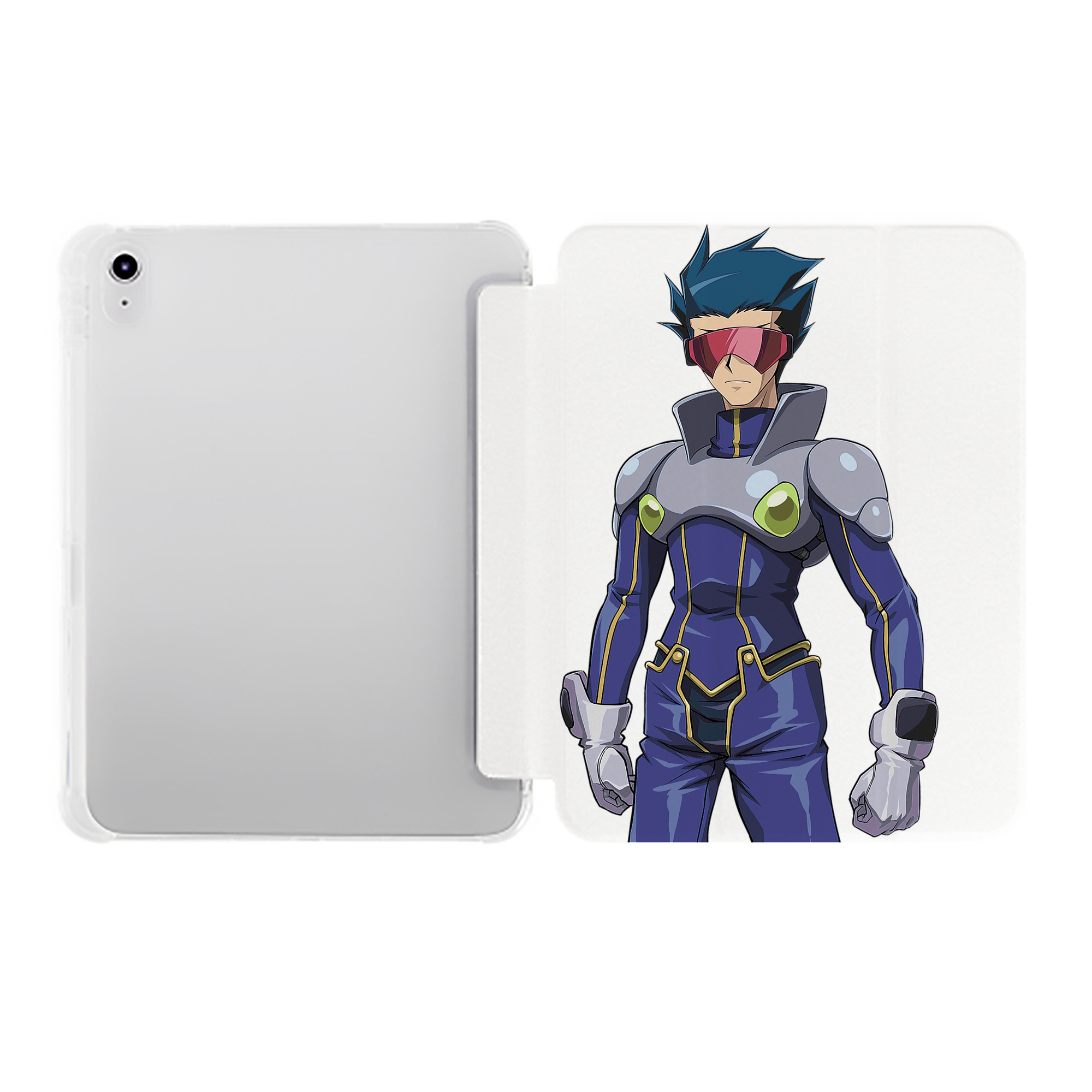 （画像用） 遊☆戯☆王 Yu-Gi-Oh! IPad ケース ペン収納付き 三つ折りスタンド PUレザー×シリコン 対応機種9.5/10.5/10.9インチ